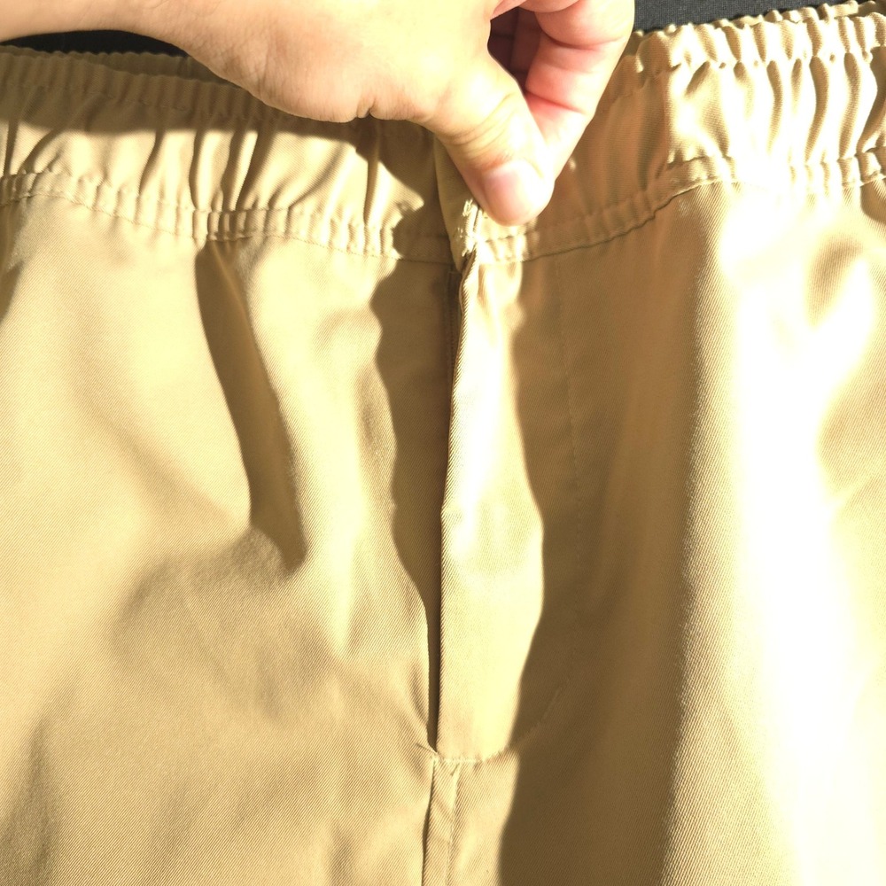 Nike Woven Chino Pants Mens Large Tan HJ1997-297 Elastic Waist Tapered Khaki - Picture 9 of 15